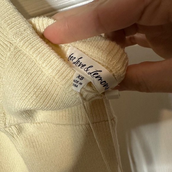 For Love And Lemons Cream Knit Dress XS NWT - Picture 4 of 9